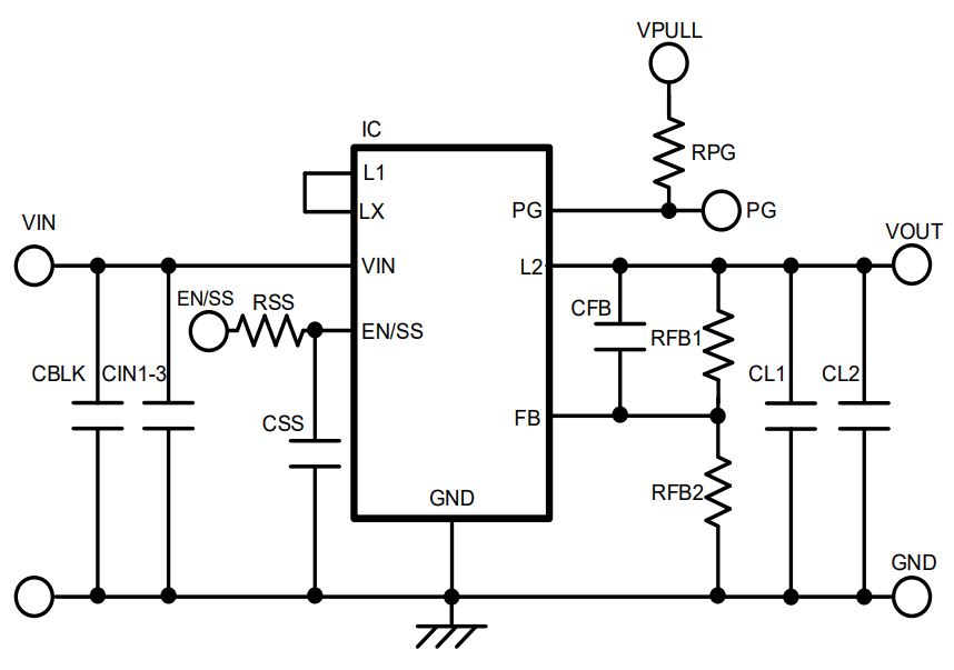 Schematic - Torex Semiconductor XCL247B0K1H2-G/XCL248B0K1H2-G Evaluation Boards